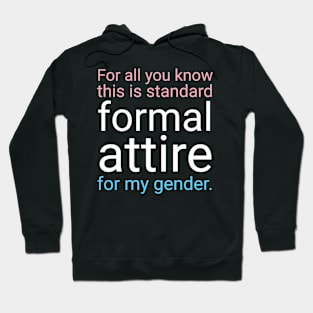 Formal Attire - Pink over Blue Hoodie